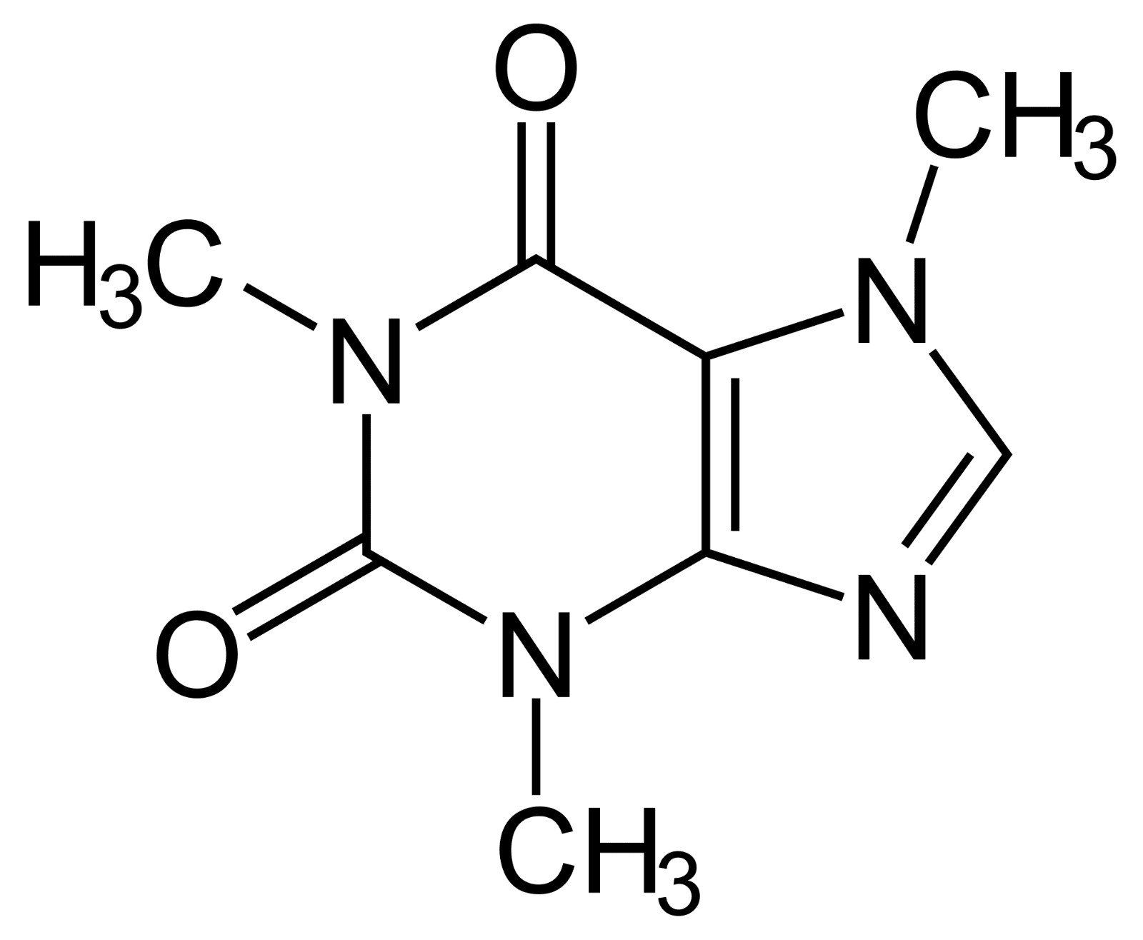Caffeine Molecule Sticker Decal XV