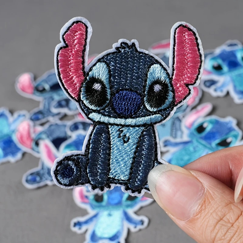 Stitch Embroidered Heat Transfer Patch Iron On/Sew-On Cartoon Transfer Patch 1pc