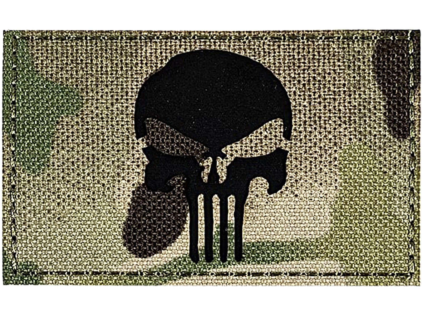 Merica Life IR Reflective Fabric Skull Morale Patch Multicam