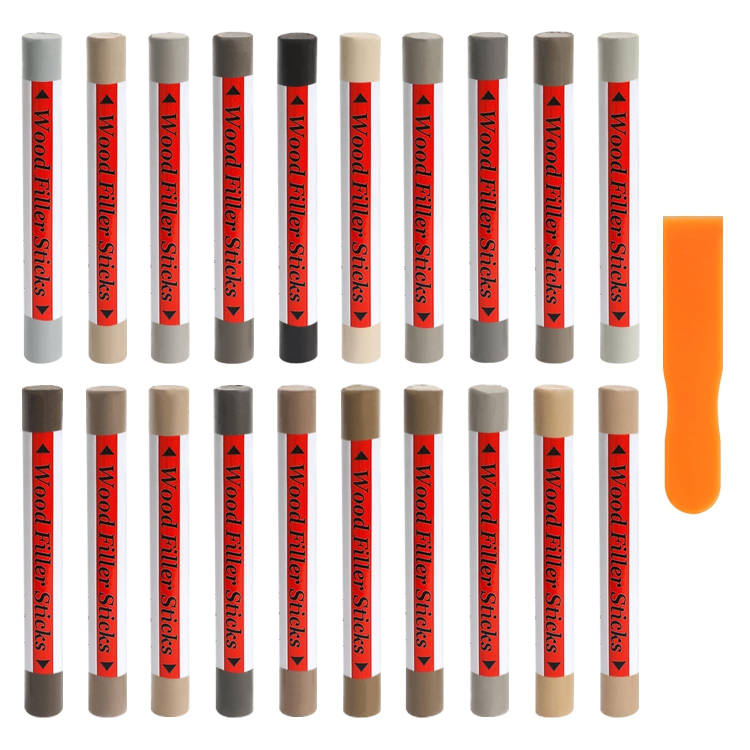 Wood Filler Sticks, 20 Colors Wood Repair Wax Crayons Furniture Markers Touch...