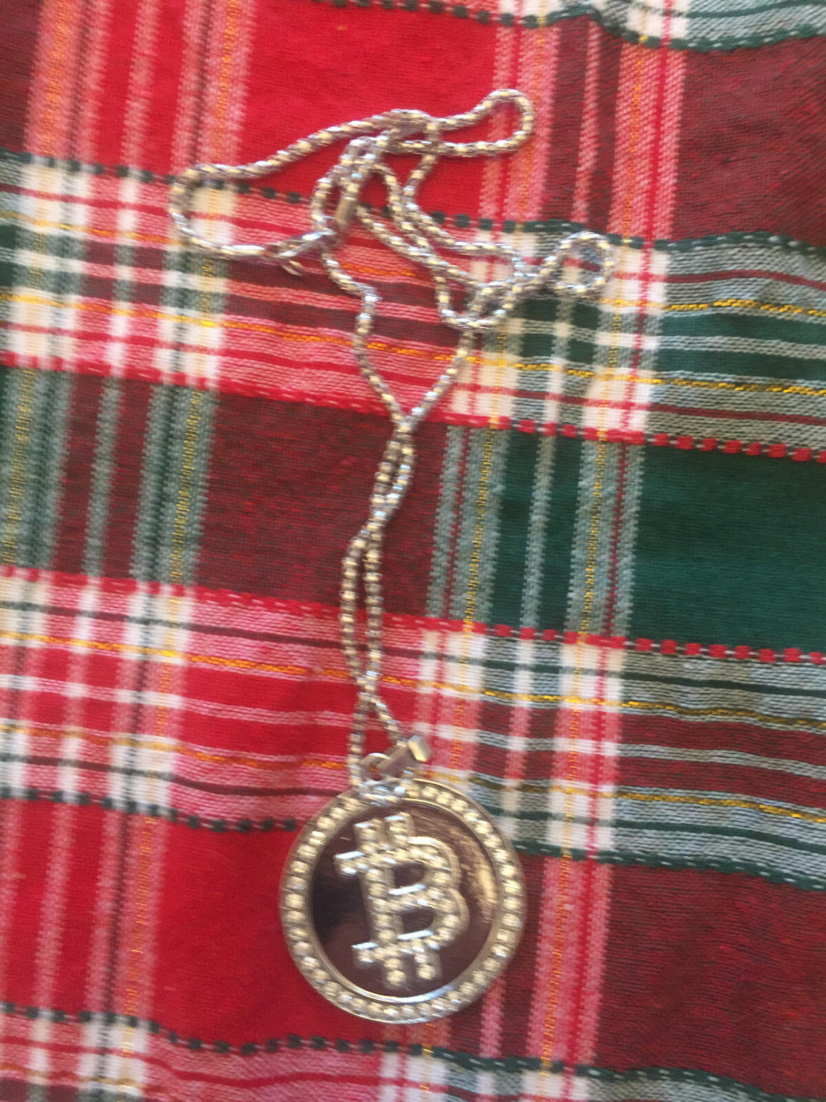 New Bitcoin Necklace Silver Color