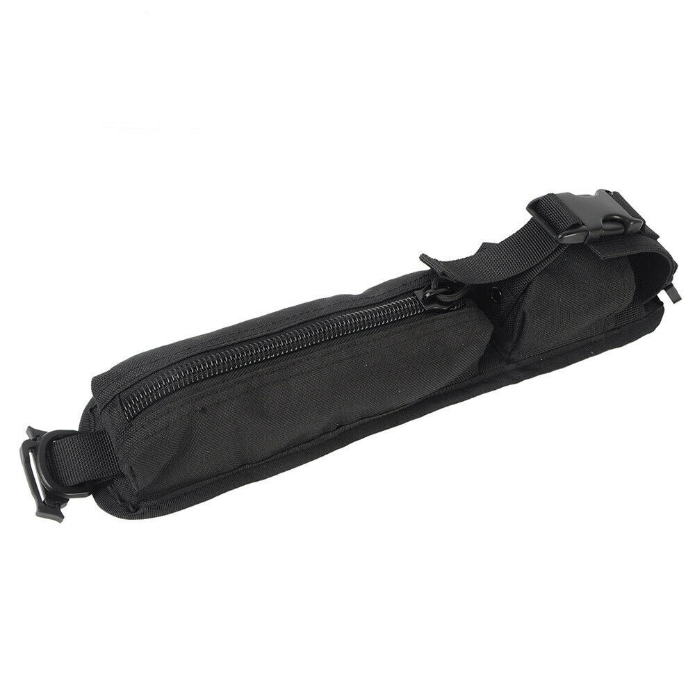 2 pcs Black Tactical Backpack Shoulder Strap Bag Molle Accessory Pouch Outdoor
