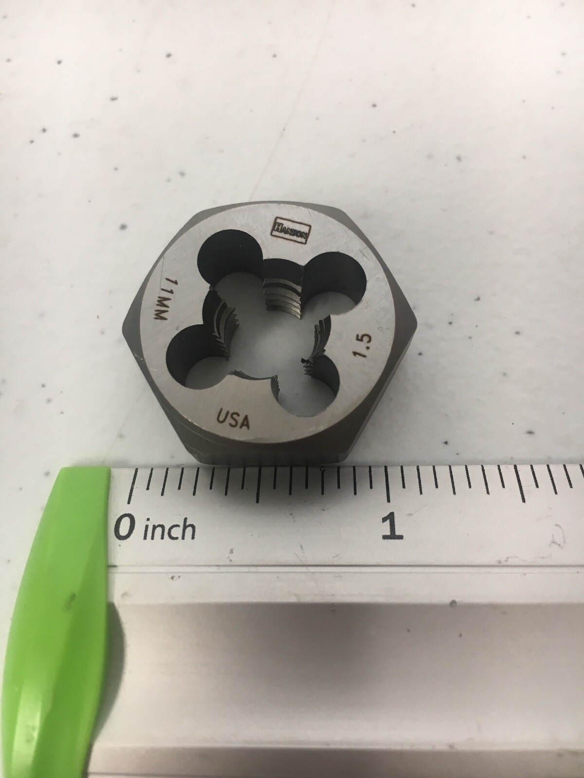 Hanson 6641 High Carbon Steel Hexagon 1" Across Flat Die 11mm-1.50