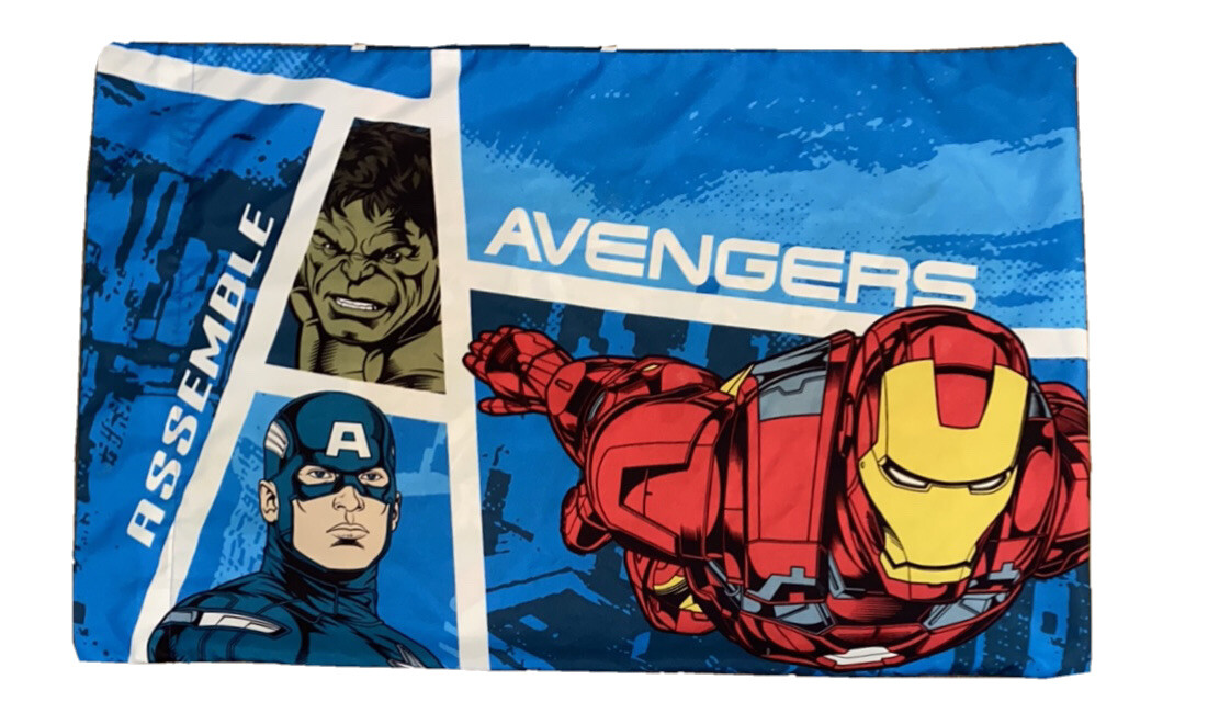 Set Of 2 Marvel AVENGERS ASSEMBLE  Pillowcase Iron man Hulk Captain America