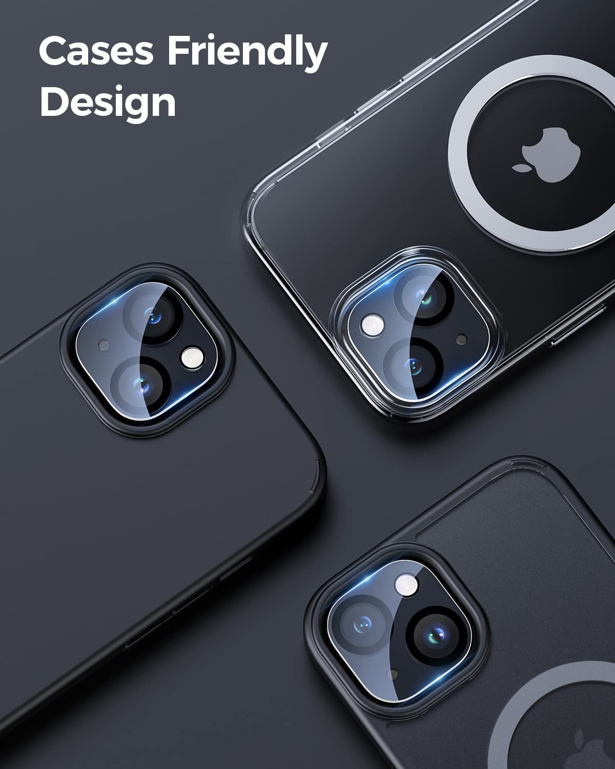 2 Pcs For iPhone 14 /14 Plus Camera Protector Tempered Glass Camera Lens Cover