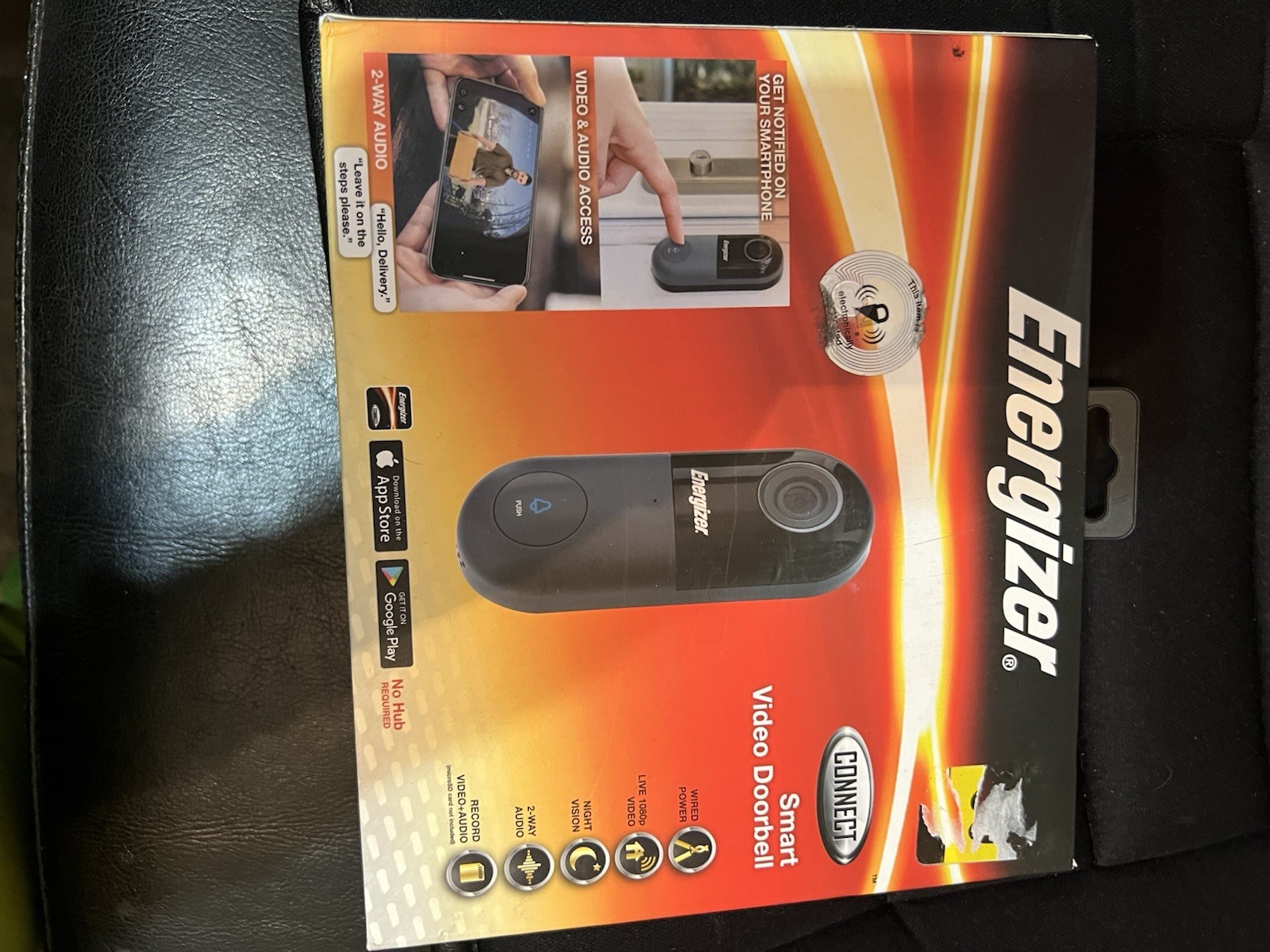 Energizer Connect Smart Video Doorbell Wi-Fi 1080p 140° Night Vision Motion