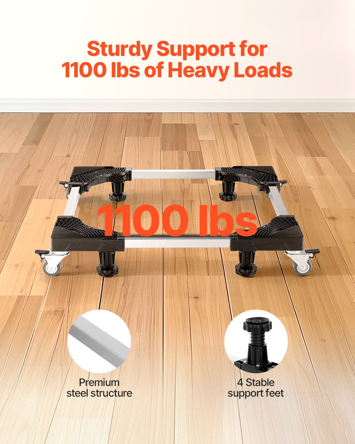 Fridge Stand Mobile Base, 1100 lbs Load Capacity, Refrigerator and Dryer