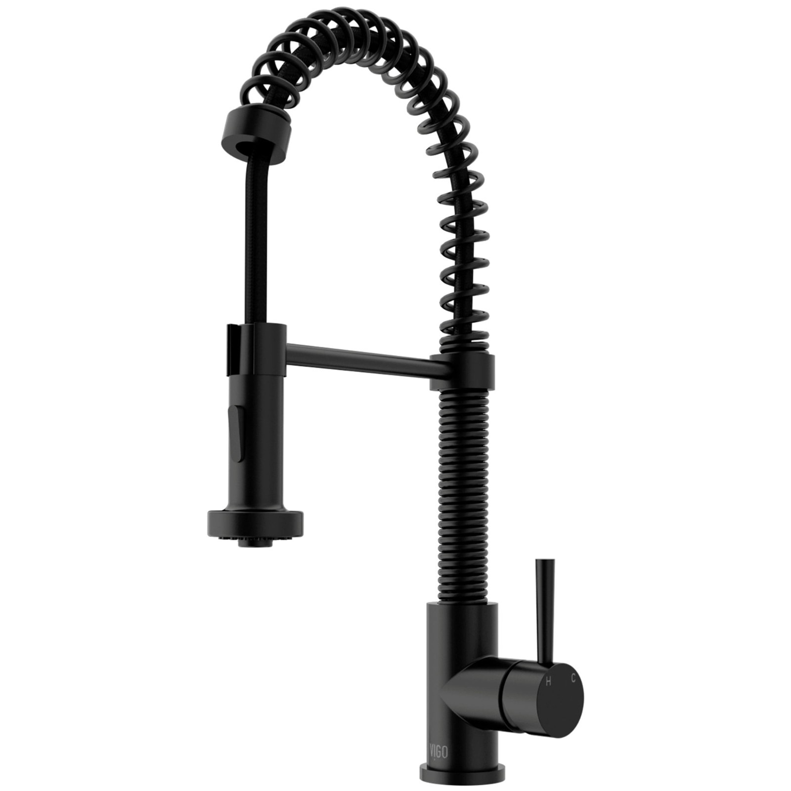 VIGO Edison Single Handle Pull-Down Sprayer Kitchen Faucet in Matte Black