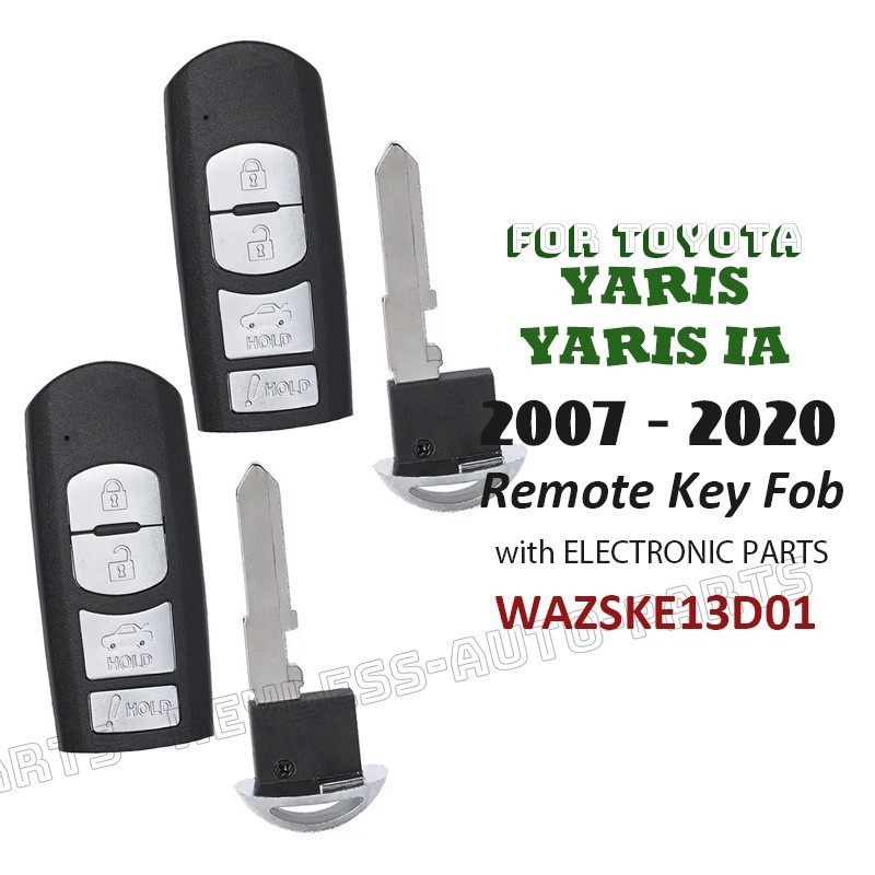 WAZSKE13D01 for Toyota Yaris iA 2017-2020 Keyless Remote Smart Key Fob SKE13D-01