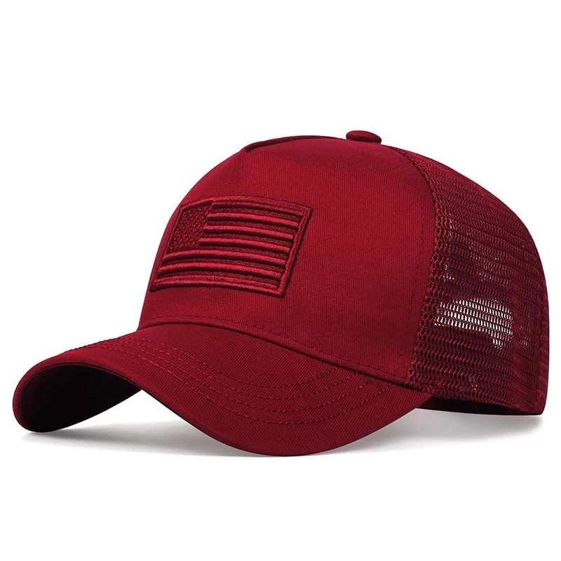 New USA Tactical American Flag Patch Black Cap Hat Army Military Trucker