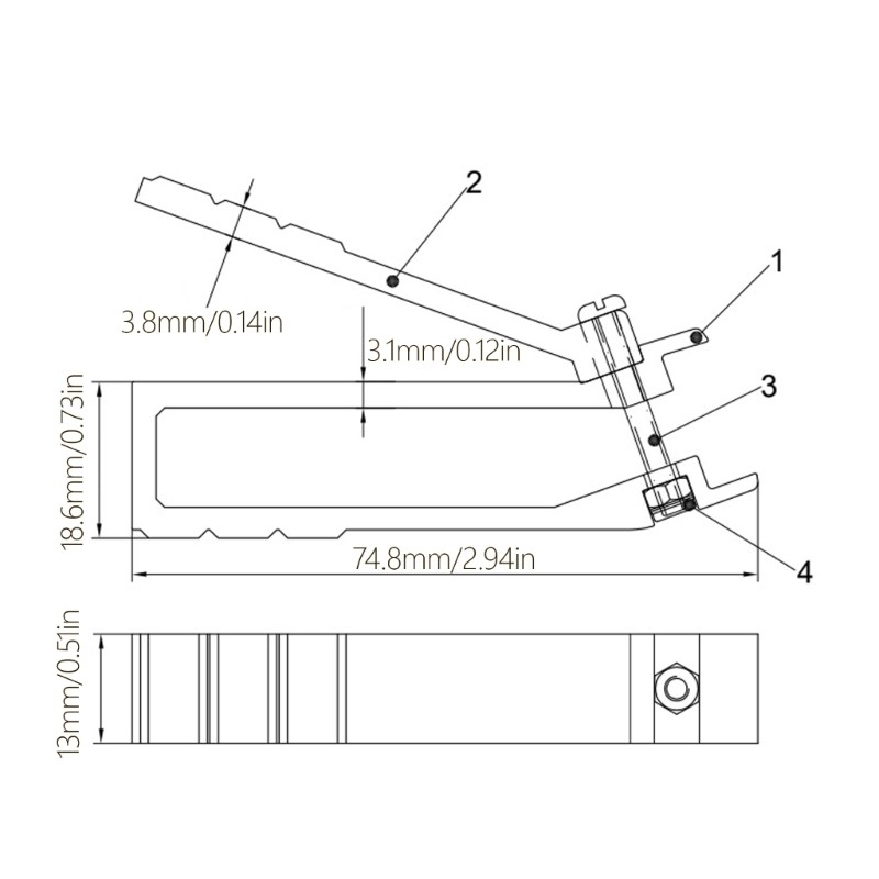 Computer Server Rack Cage Nut Insertion/Removal Tool Aluminum Extraction Tool
