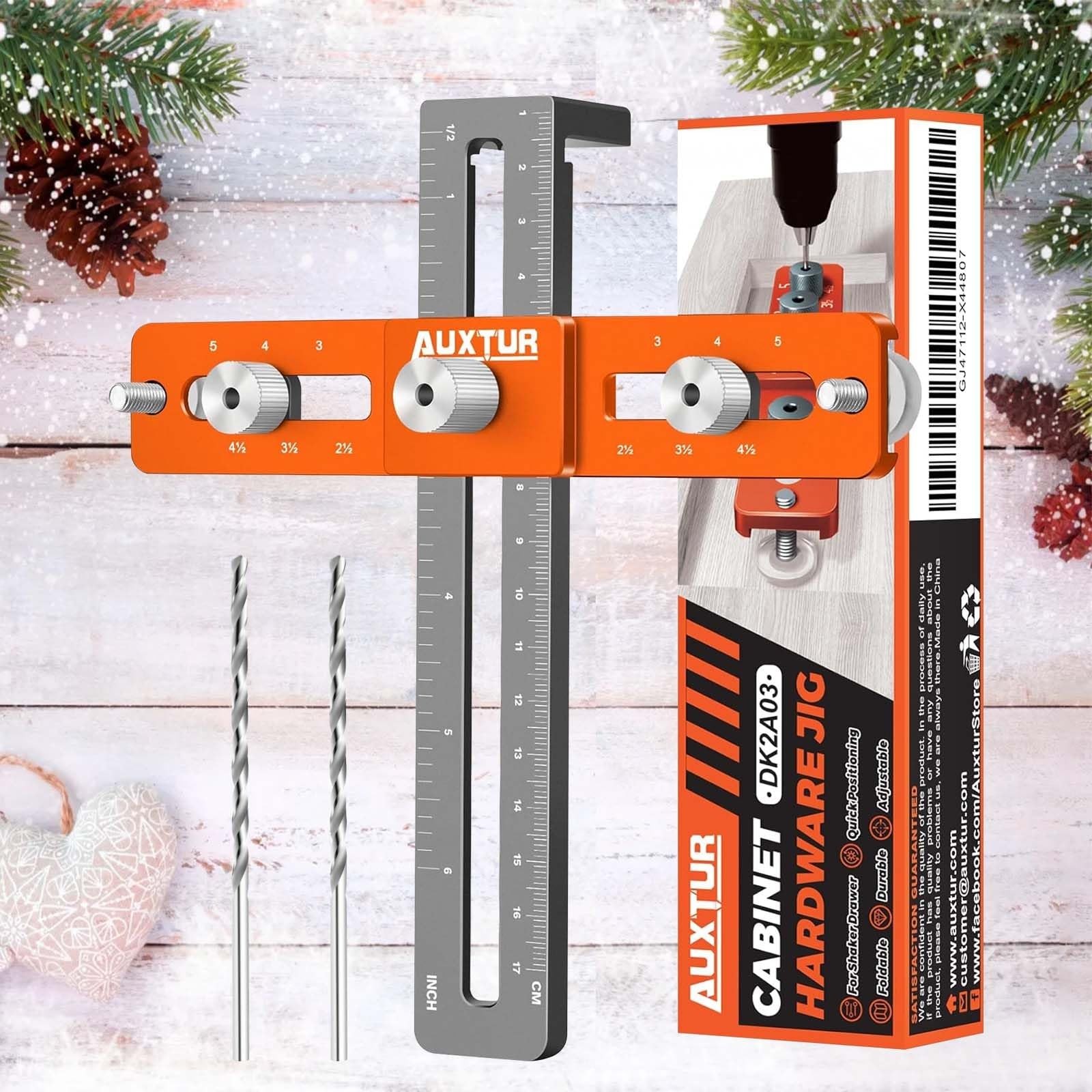 Adjustable Cabinet Hardware Jig Tool - Alignment Hole Punch Locator for Knobs &