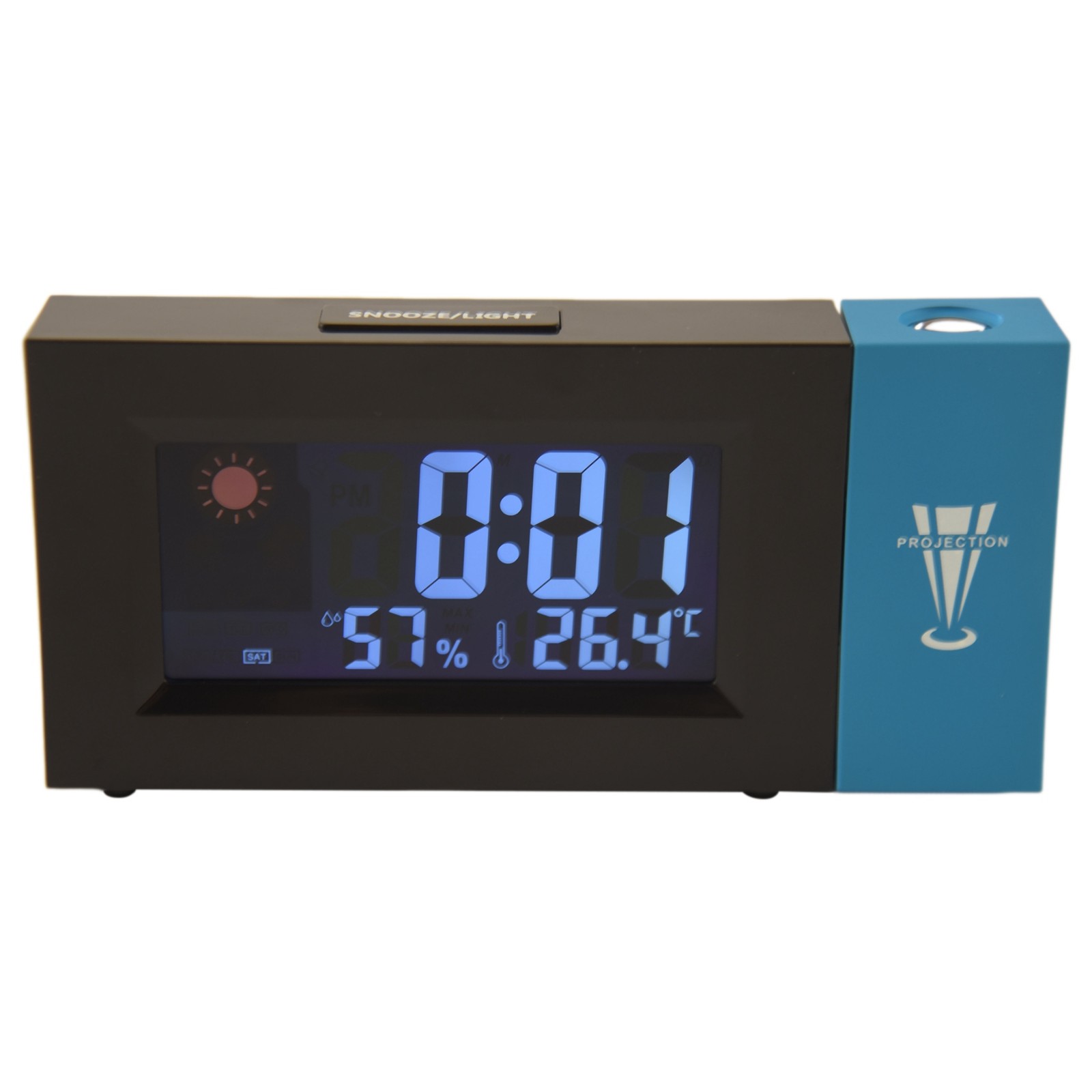 Projection Digital Alarm Clock Date Snooze Function Adjustable Angle6892