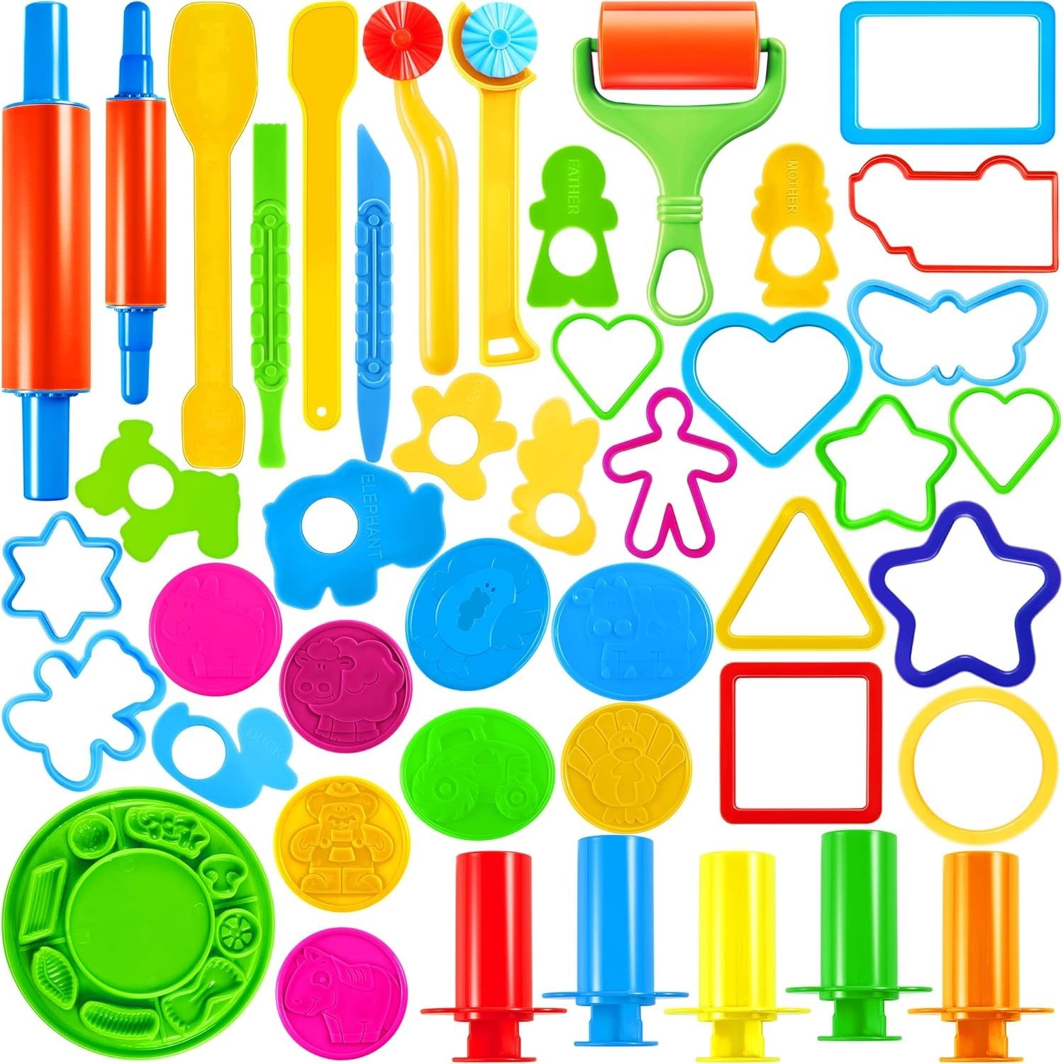44 Clay Tools Set for Kids, Accessories Plastic Molds - New Open Box