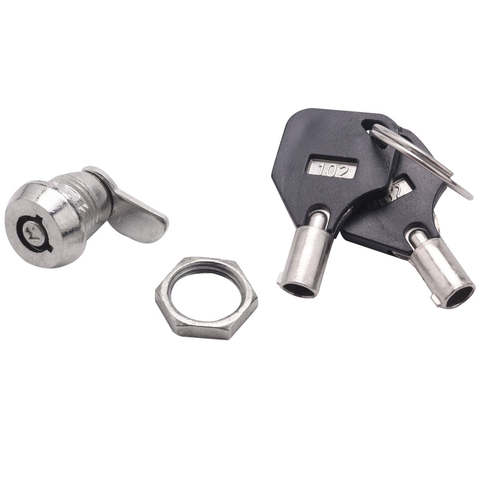 Cabinet Door Quarter Turn Security Tubular Cam Lock w Keys R2G14499