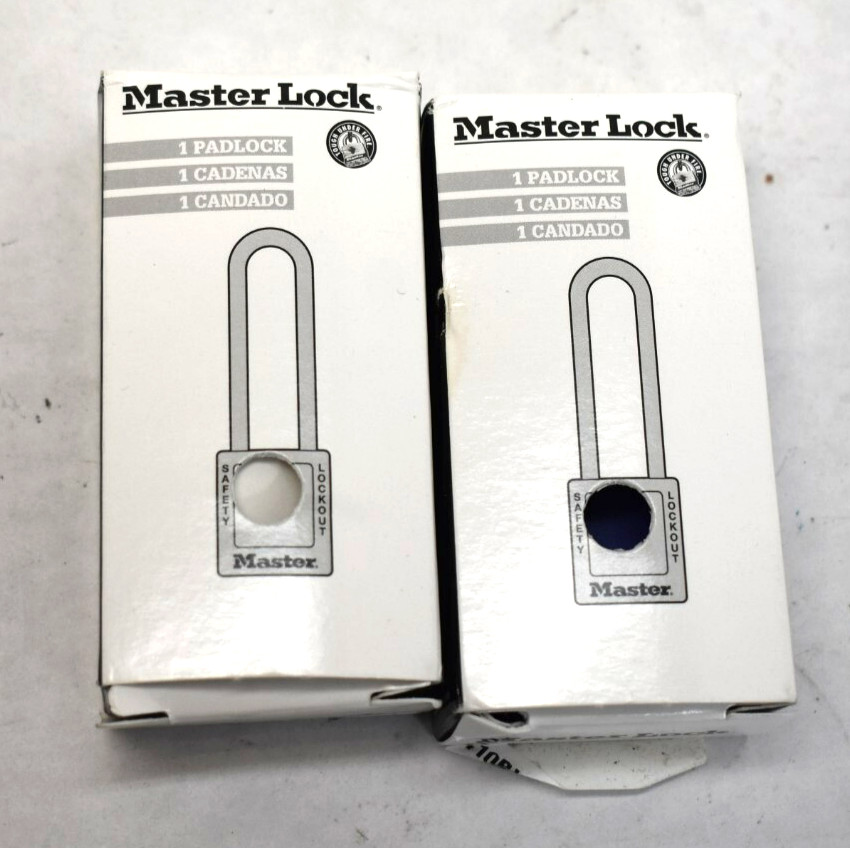 Master Lock 410BLU No.410 Lightweight Xenoy Safety Lockout Padlock Lot of 2