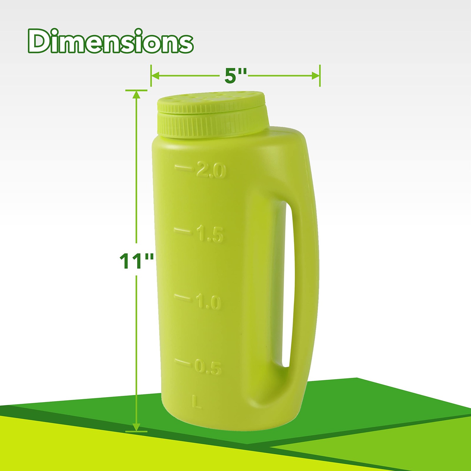 2L Handheld Spreader Shaker 2-Set with Scoops for Seed Fertilizer Salt