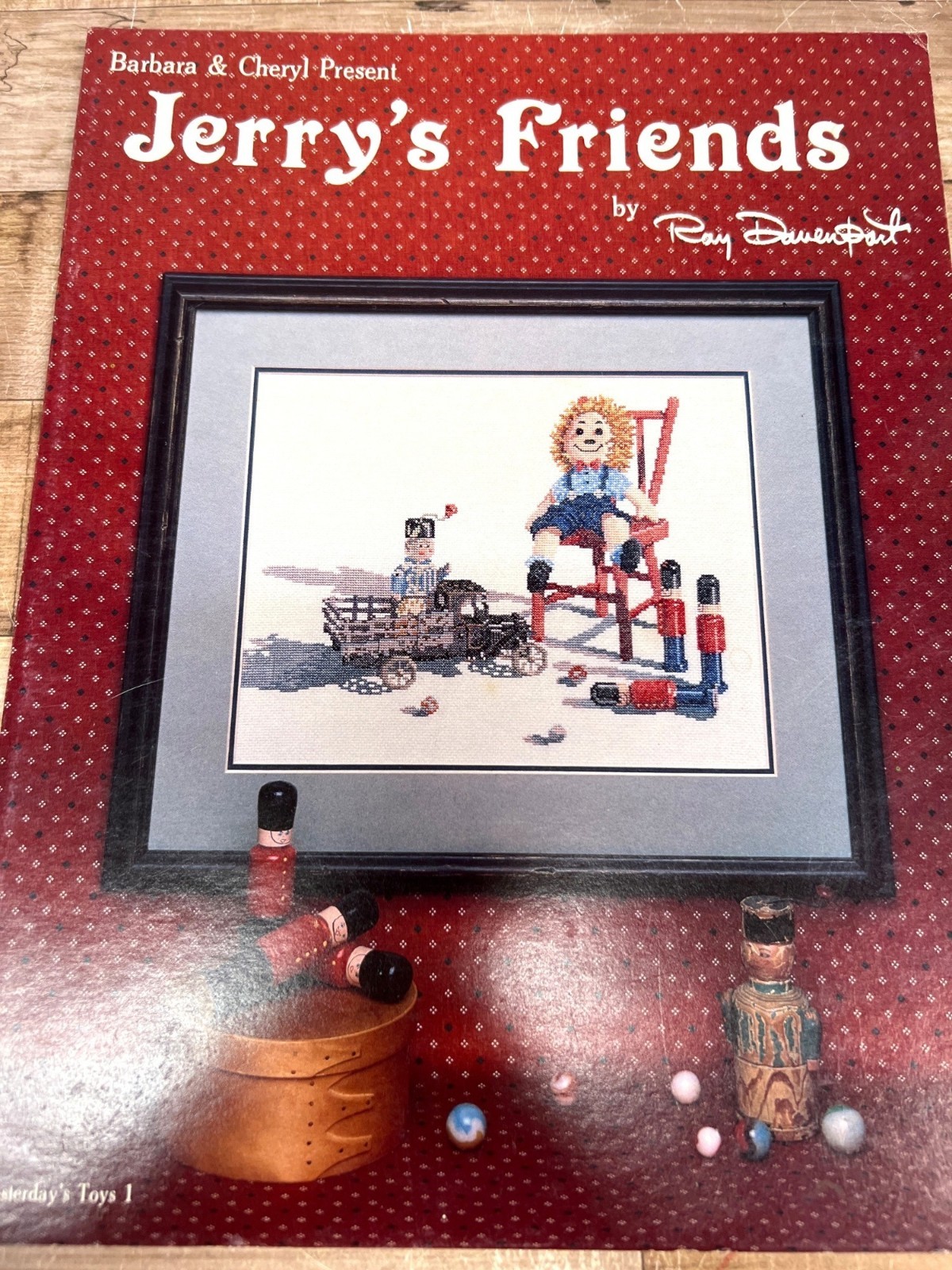 Jerrys Friends Cross-Stitch Pattern Featuring Vintage Toys Includes