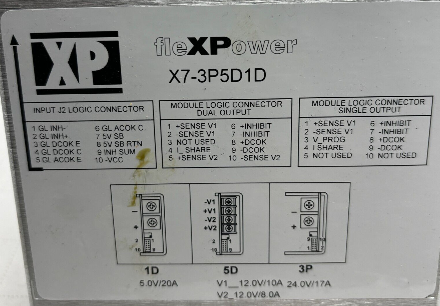 XP FleXPower X7-3P5D1D INDUSTRIAL POWER SUPPLY, MODULE LOGIC CONNECTOR 🎯