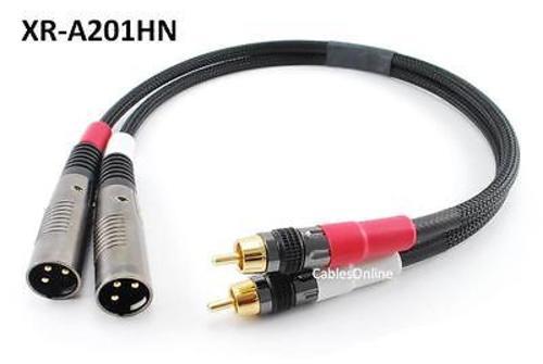 1ft. Pro-Series 2-XLR Male to 2-RCA Male Audio Cable, CablesOnline XR-A201HN