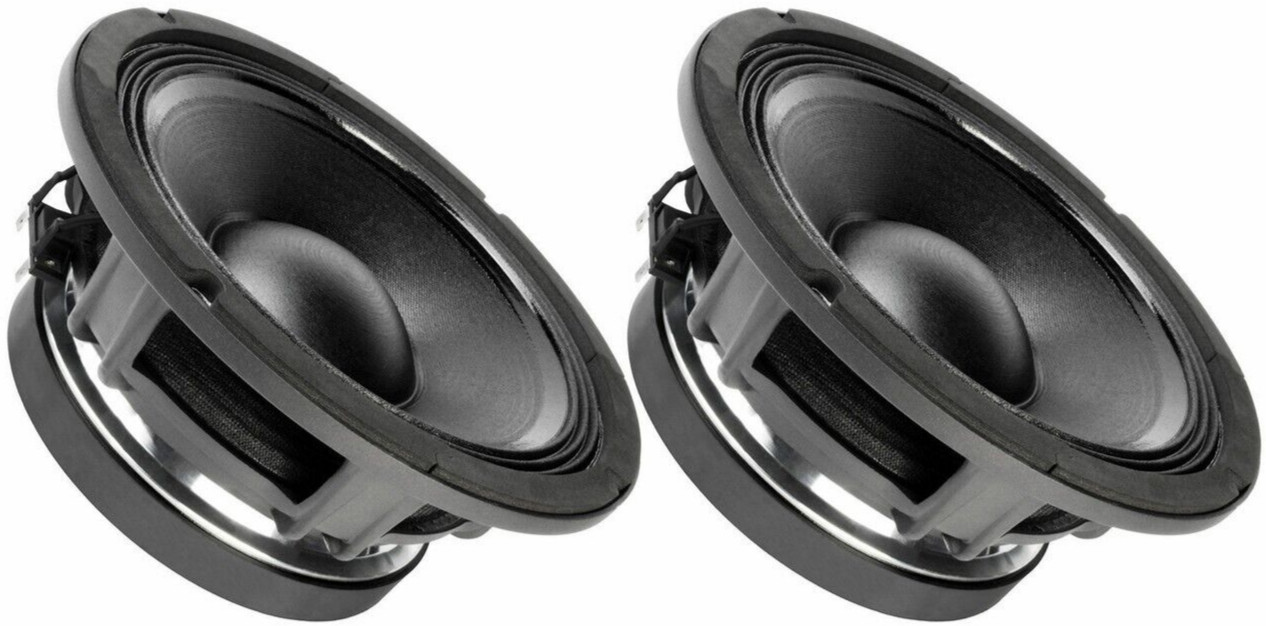 2x Faital PRO 10FH530 10" 1000 Watts Midbass Woofer 8-Ohm Bass Guitar Speaker