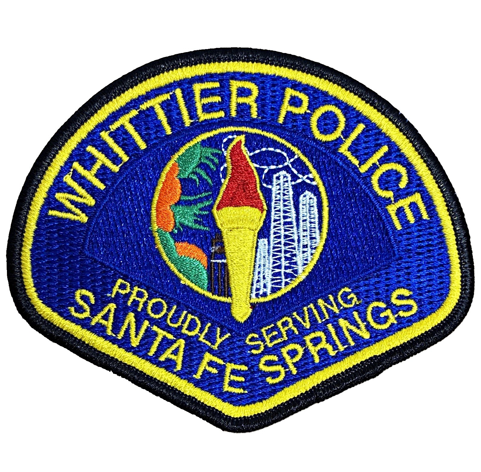 Whittier Police Santa Fe Springs California Collectible Rare Shoulder Patch