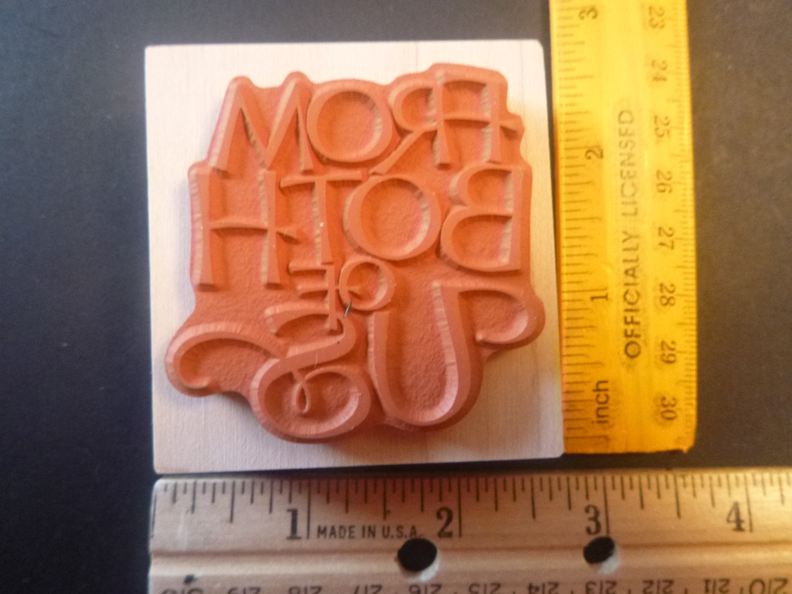 From Both of Us - Rubber Stamp - Wood Mounted - NEW