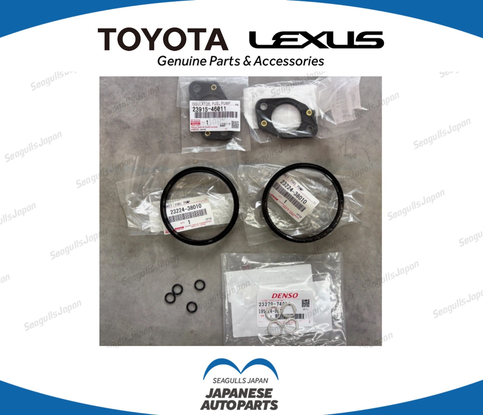 TOYOTA LEXUS GENUINE OEM FUEL PUMP RESEAL KIT 2007-2017 LS460 LS460L BOTH SIDES