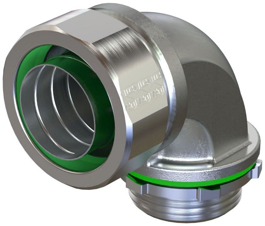 American Fittings STR15090B, 1-1/2", Steel, 90D, Liquid Tight Connector, 1 pc