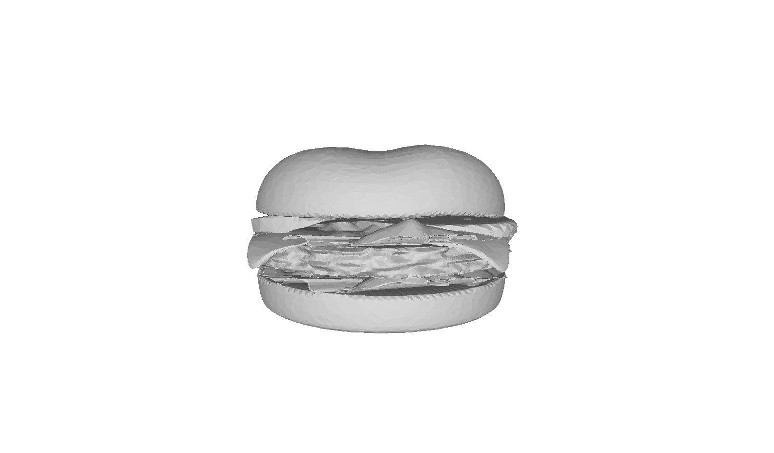 Printle Object Cheeseburger Hamburger--Sandwich Fast Food for Dioramas Train Set