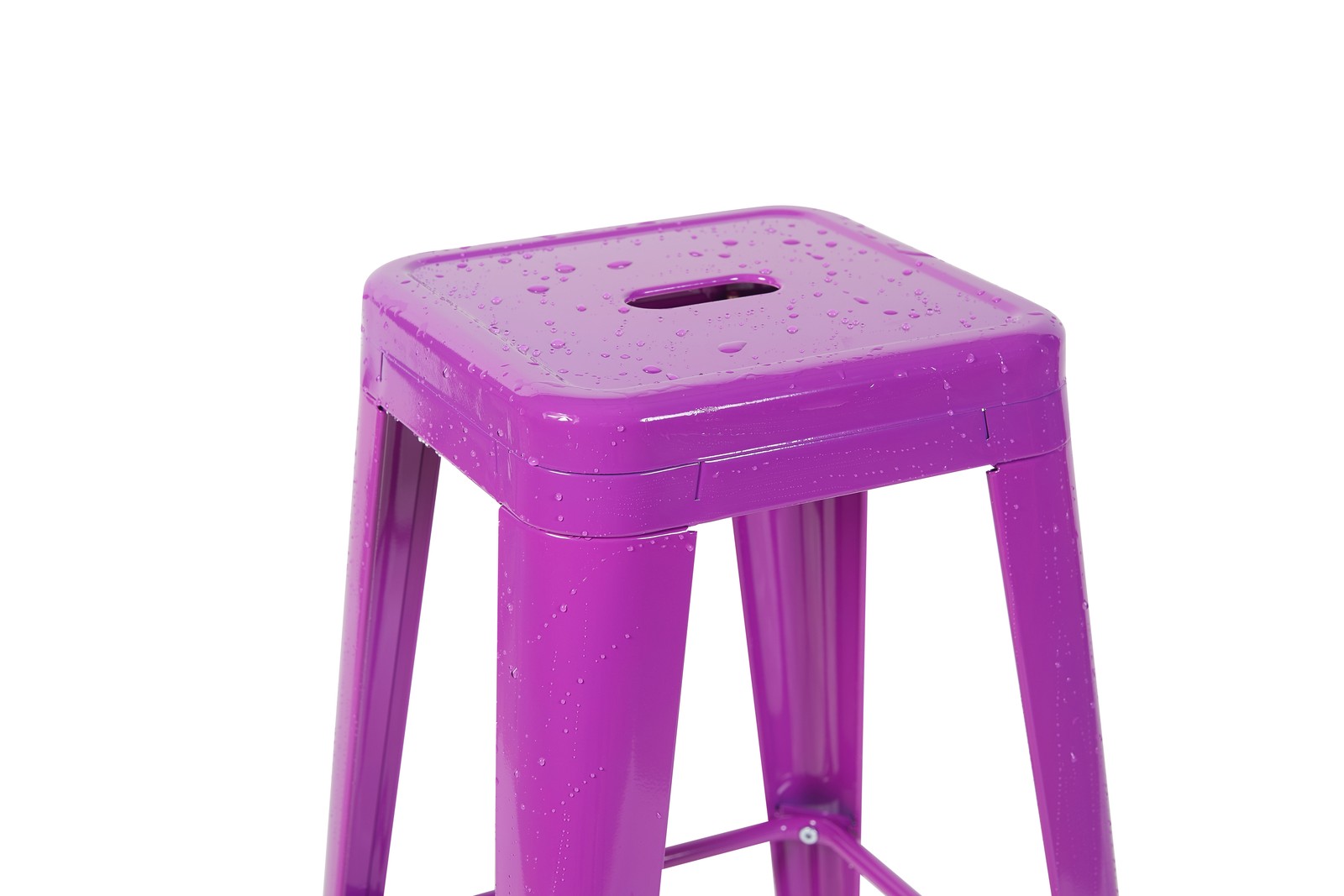 30 Inch Counter Height Stool, Backless Metal Bar Stools Set of 2, Non-Stackabl