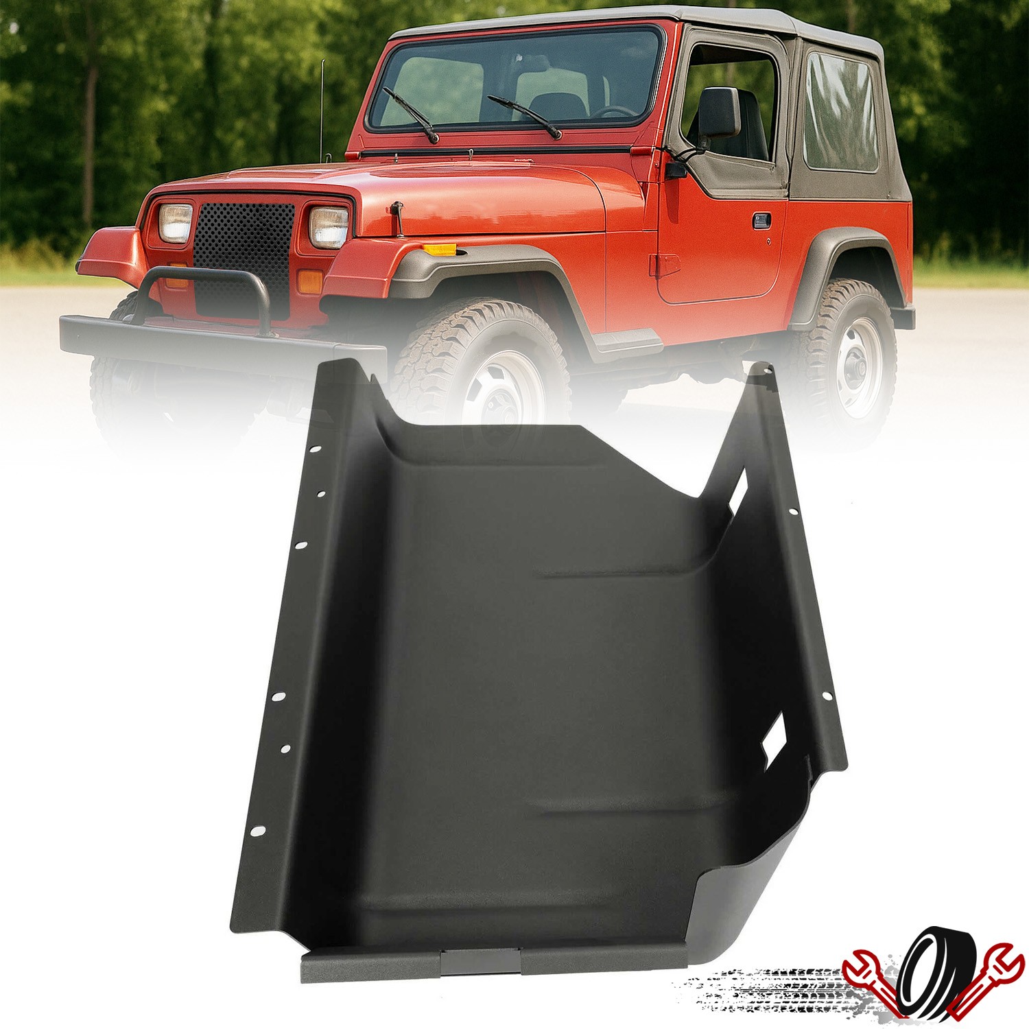Gas Tank Skid Plate For Jeep Wrangler YJ 1987-1995 with 15 or 20 Gallon NEW