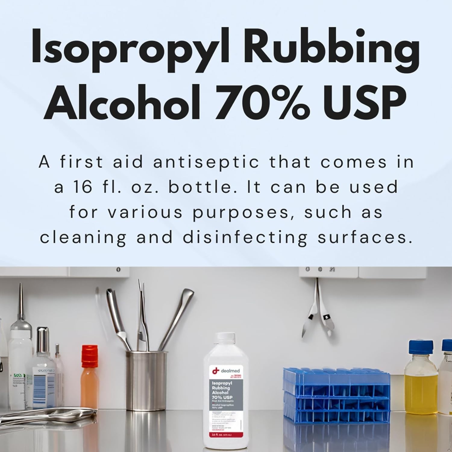 16 fl. oz Isopropyl Rubbing Alcohol 70% – Essential Antiseptic & Disinfectant