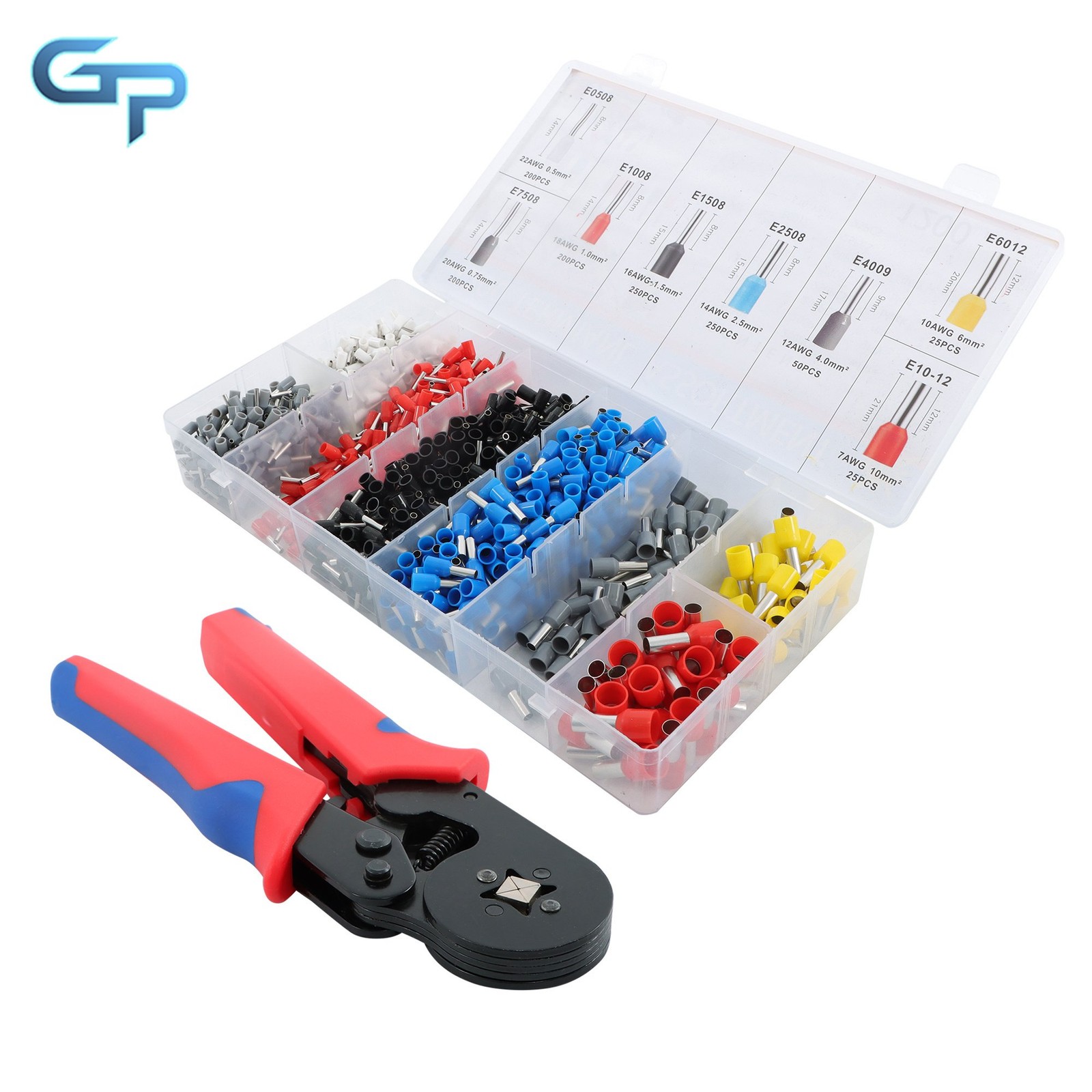 Self-adjustable Ratchet Wire Crimper for AWG23–7 Electrical Wire Connectors