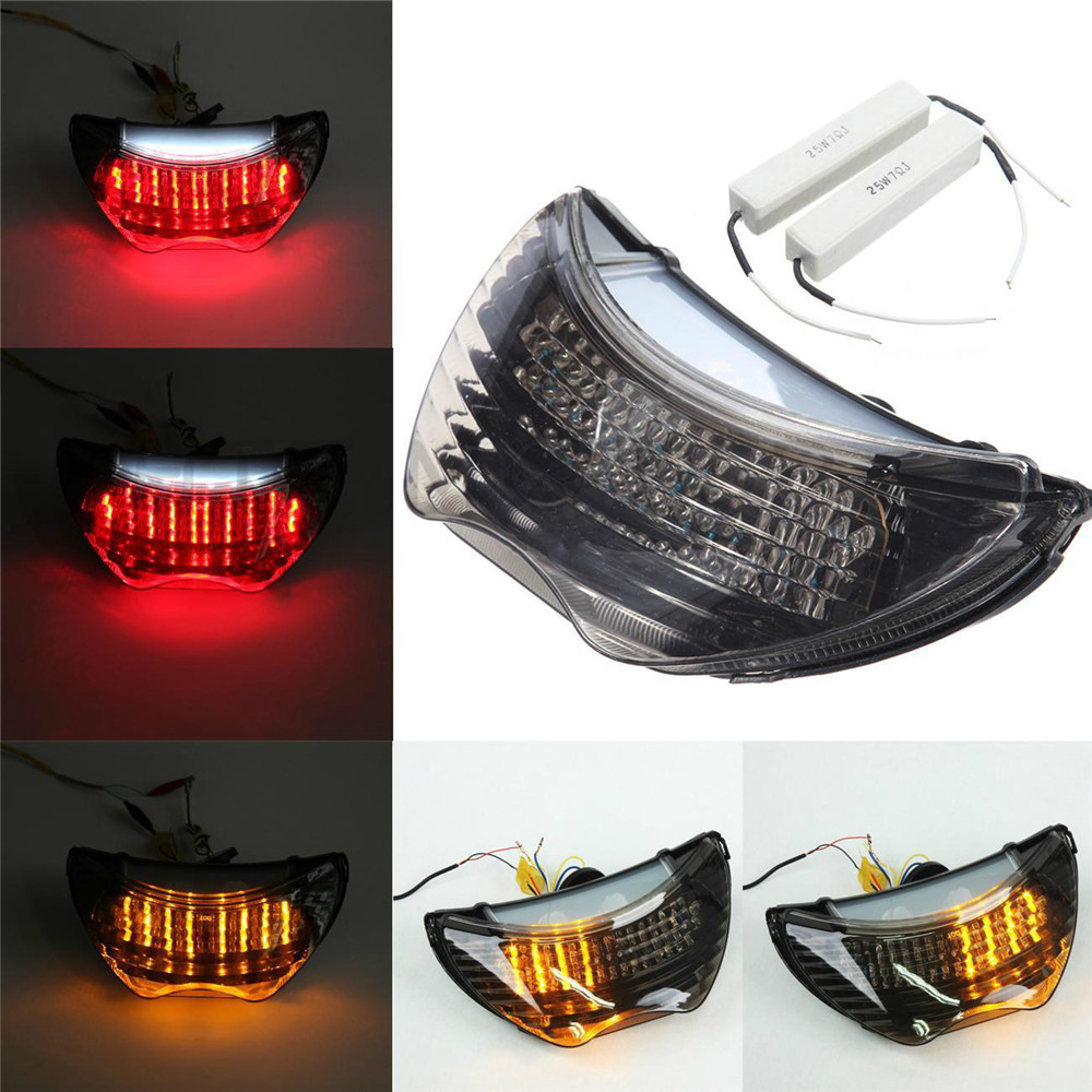 LED Smoke Tail Light Brake Turn Signal For Honda CBR600 F4i 2004 2005 2006