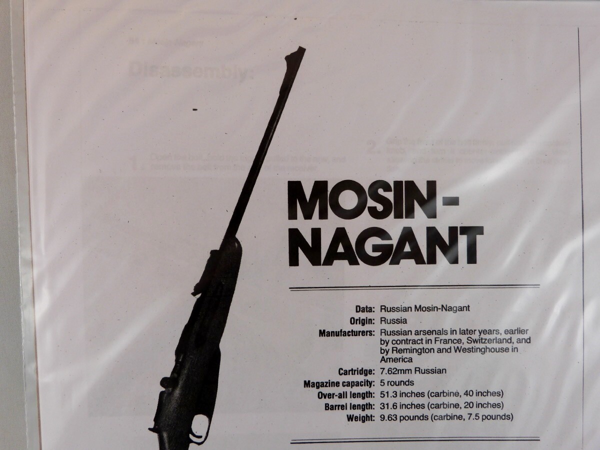 MOSIN NAGANT RIFLE BREAK DOWN INSTRUCTION KIT