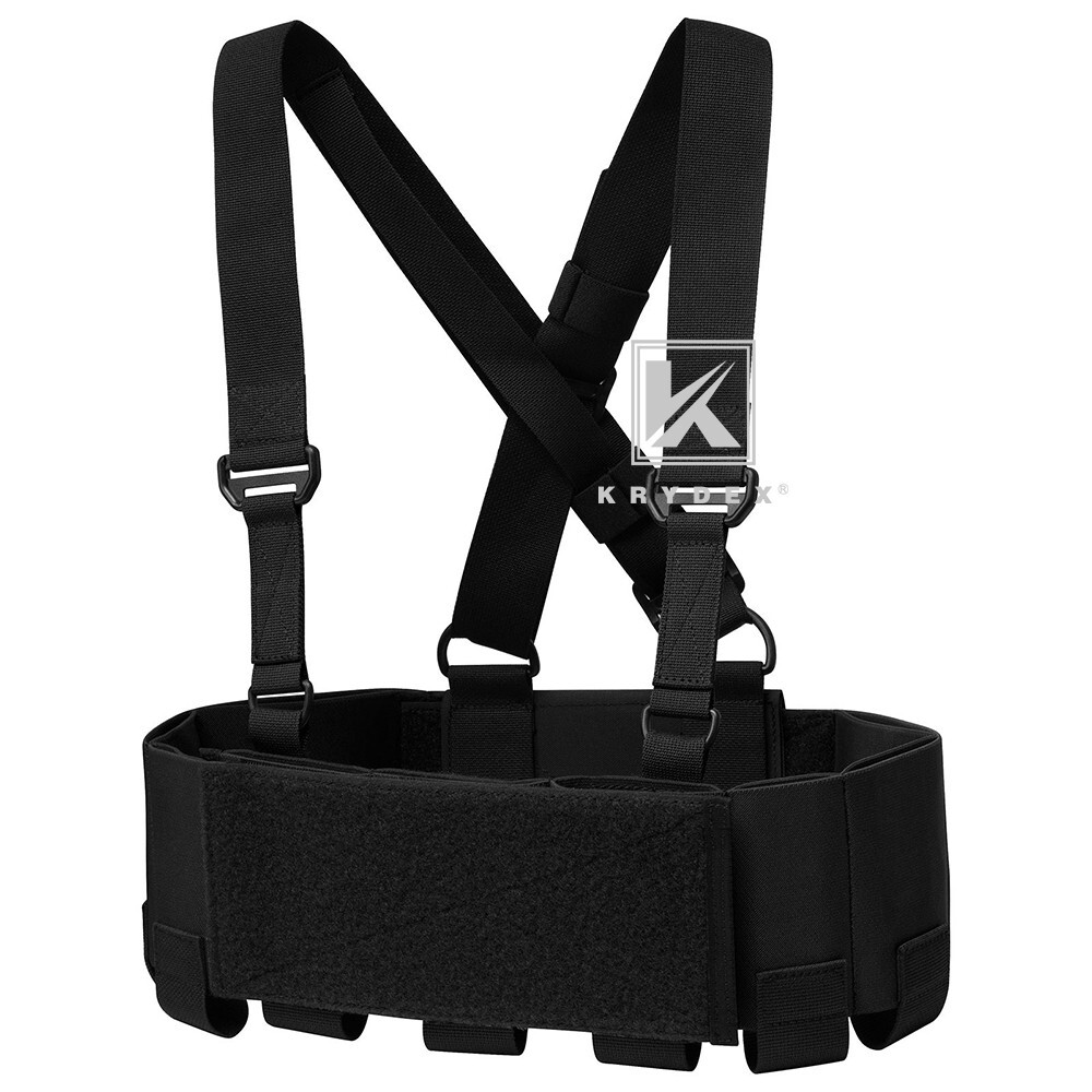 KRYDEX Concealed Carry Low-Vis 5.56 Ready Chest Rig Elastic Cummerbund Black