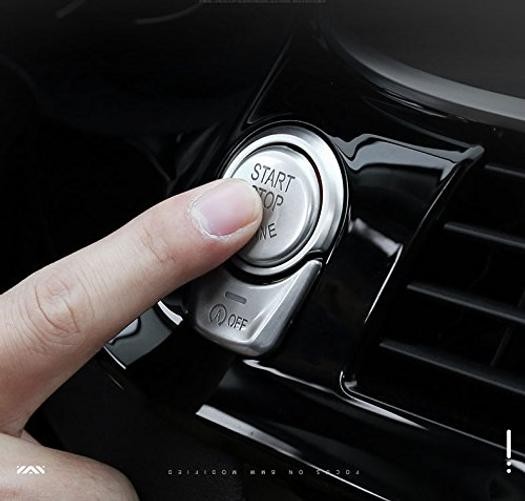 Duoles Silver Start Stop Engine Switch Button Cover for BMW 5 6 7 X 3 X4