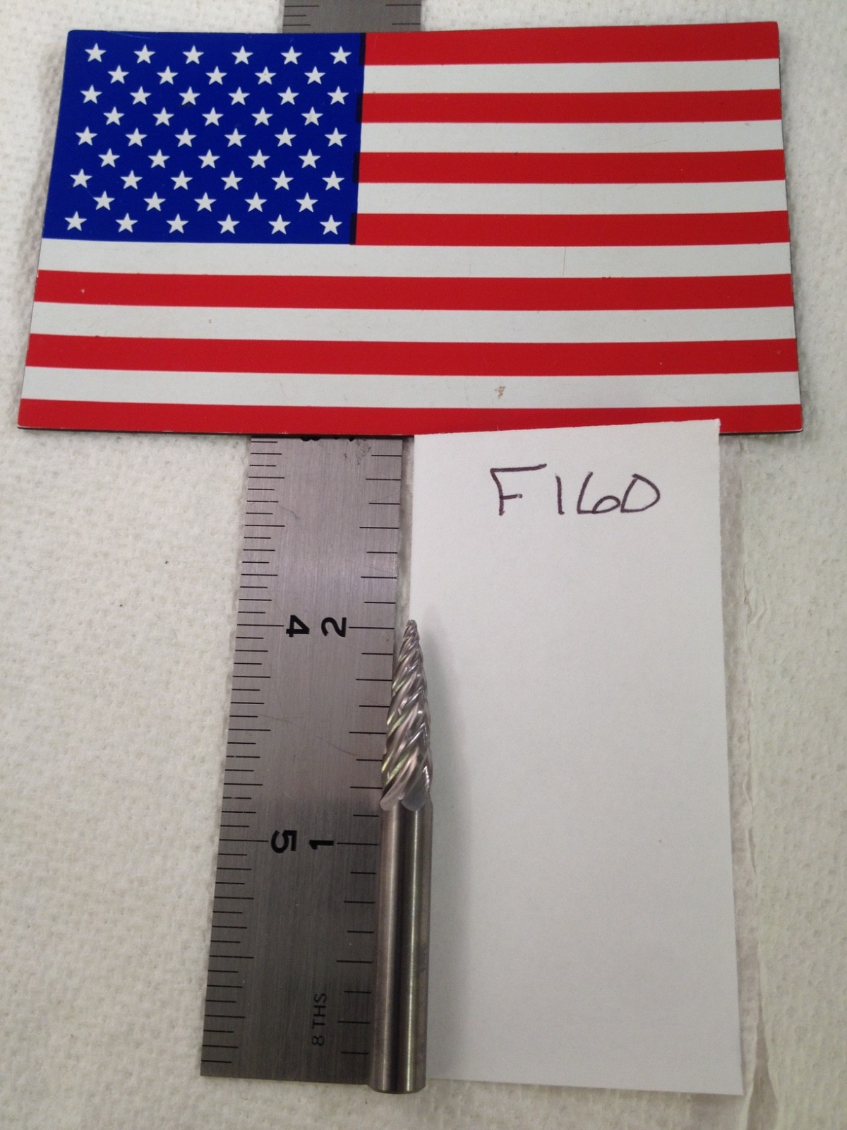 1 NEW FALCON / SGS 1/4" SHANK CARBIDE BURR SG-1NF tree ALUM. CUT 3/4" LOC (F160)