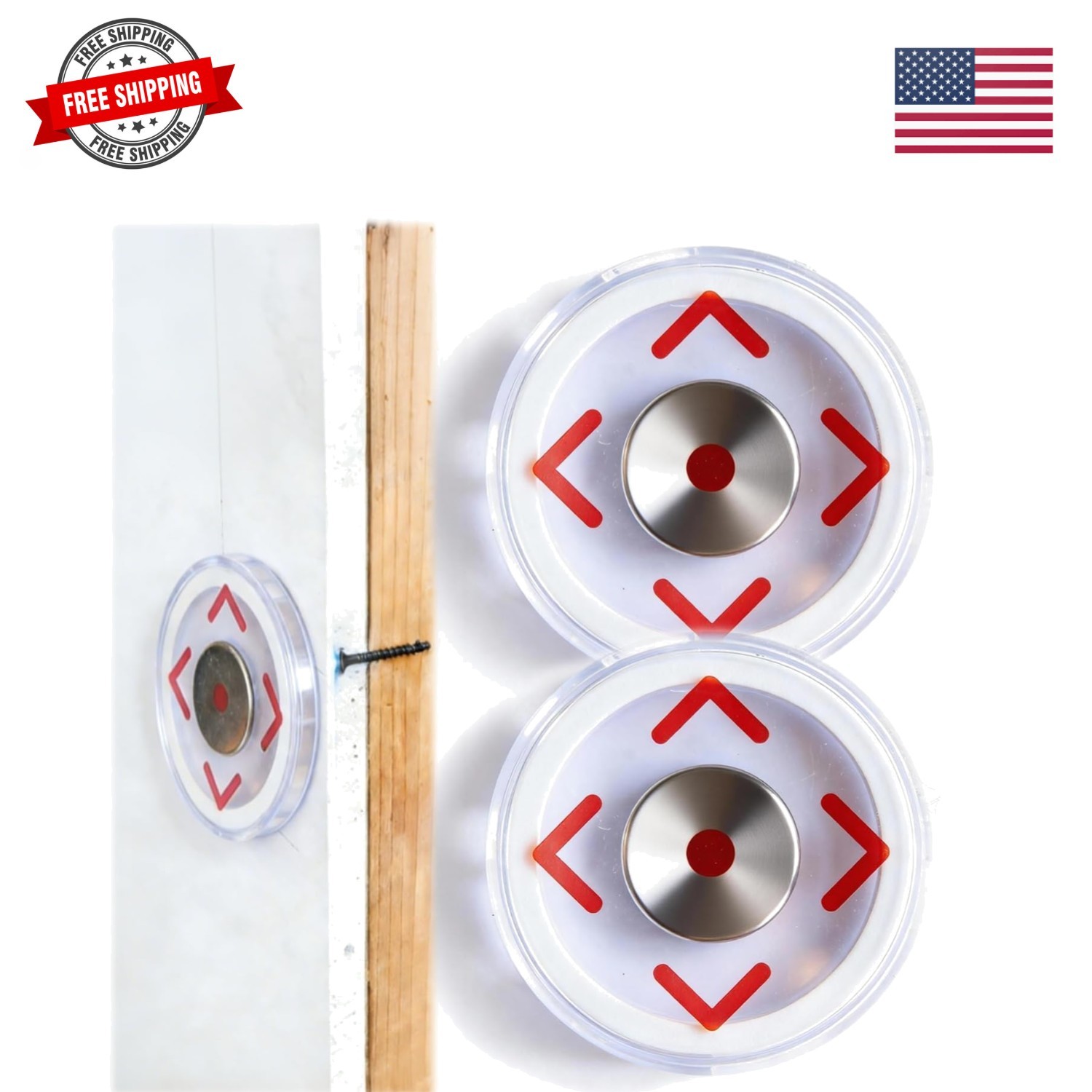 Magnetic Stud Finder, Powerful Magnet Wall Scanner to Locate Screws for Drywa...