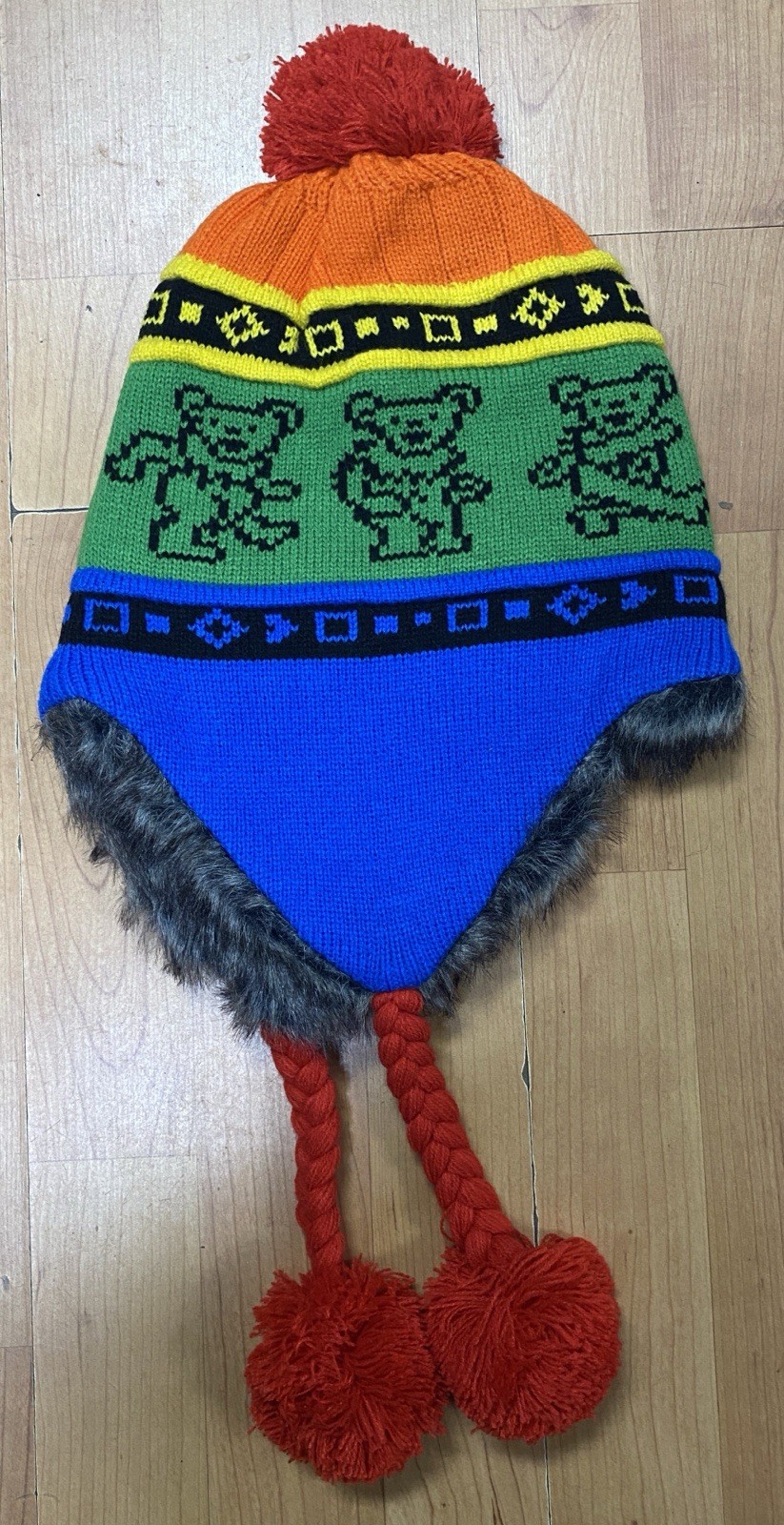 Grateful Dead Dancing Bear Laplander Adult Hat Winter Flaps Warm New