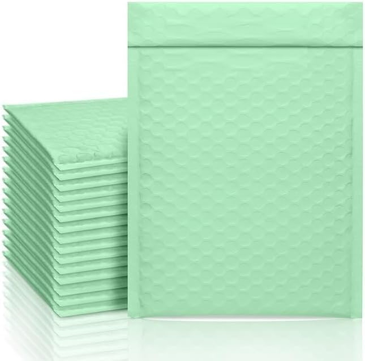 ProLine Bubble Mailers 4x8" Green Ash Bubble Mailer, Self Seal Padded Envelop...