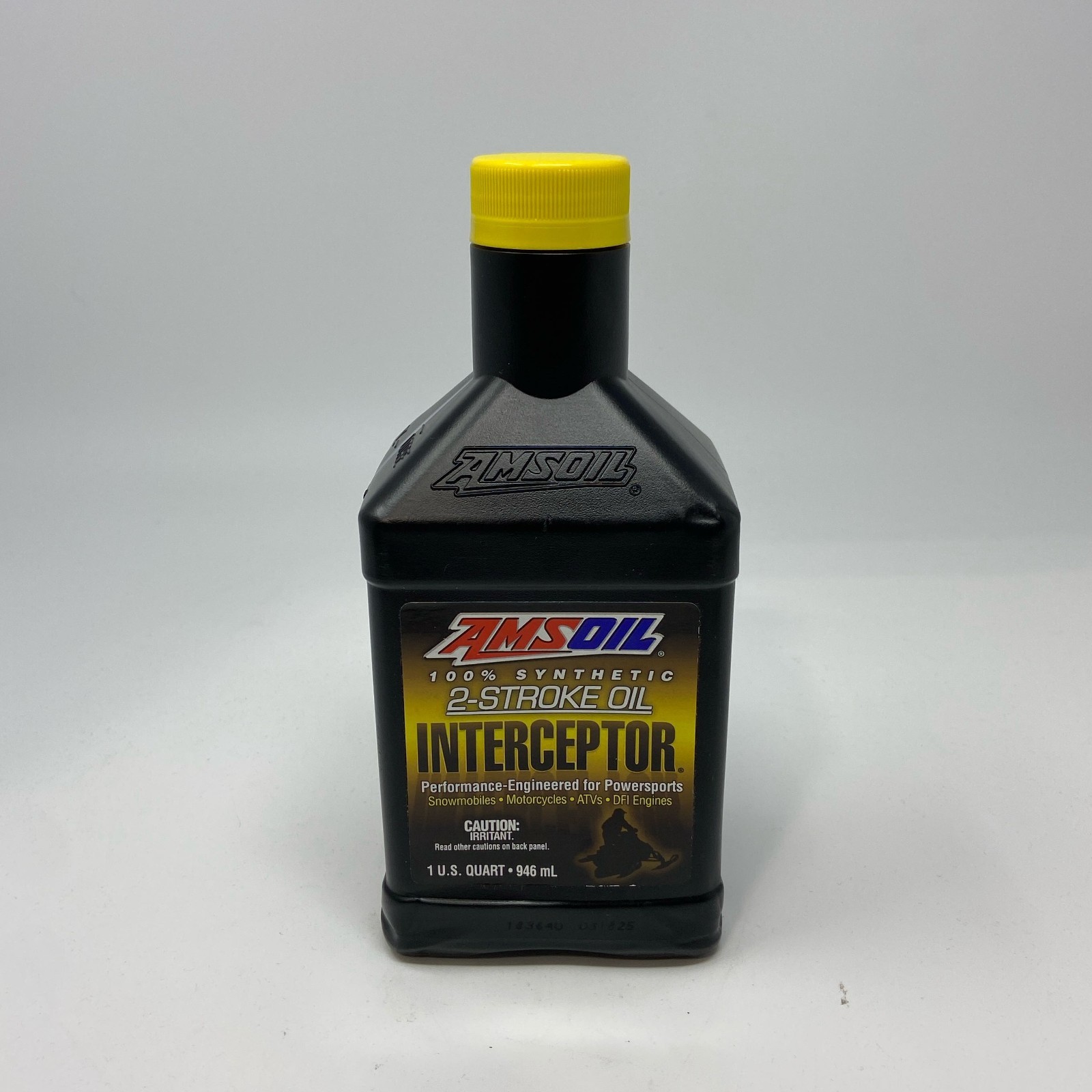 AMSOIL Interceptor 100% Synthetic 2-Stroke Oil 1 Qt, Black/Yellow