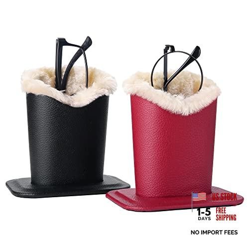 Plush Lined Eyeglasses Holder,Glasses Storage Organizer for Desk, Nightstand,