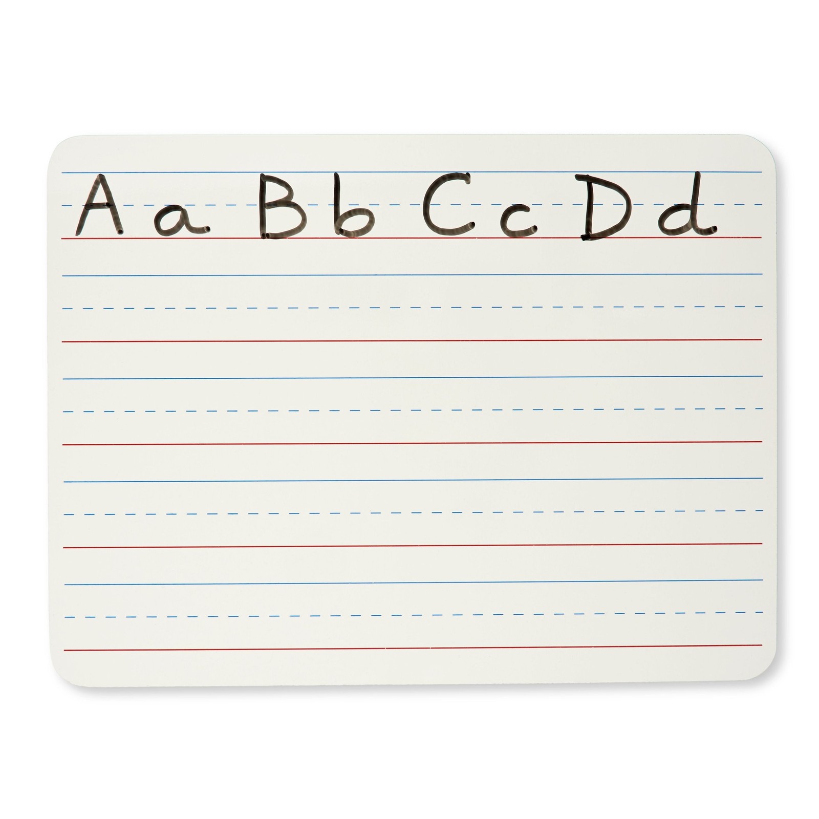 Charles Leonard Dry Erase Board, Two Sided, Lined/Plain, 9" x 12" (35120)