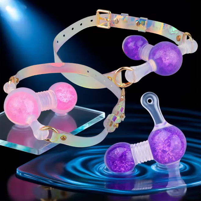 Silicone Mouth Ball Gags Breathable Open Oral Adjustable Belt BDSM Bondage Gear