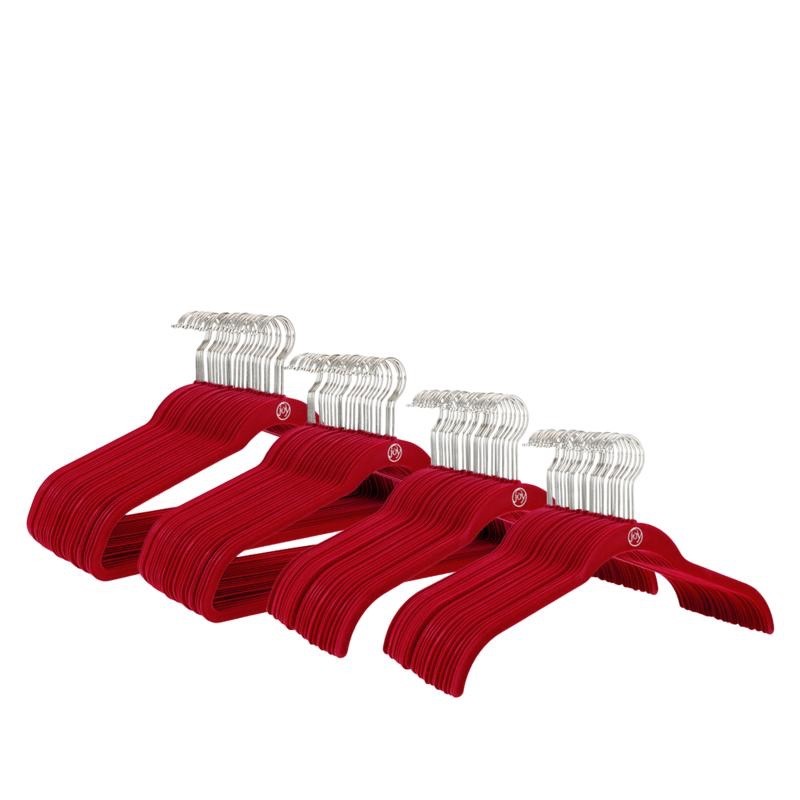 **The JOY Hangers 100-Piece Mega Set with Antimicrobial Tech—Magenta/Chrome