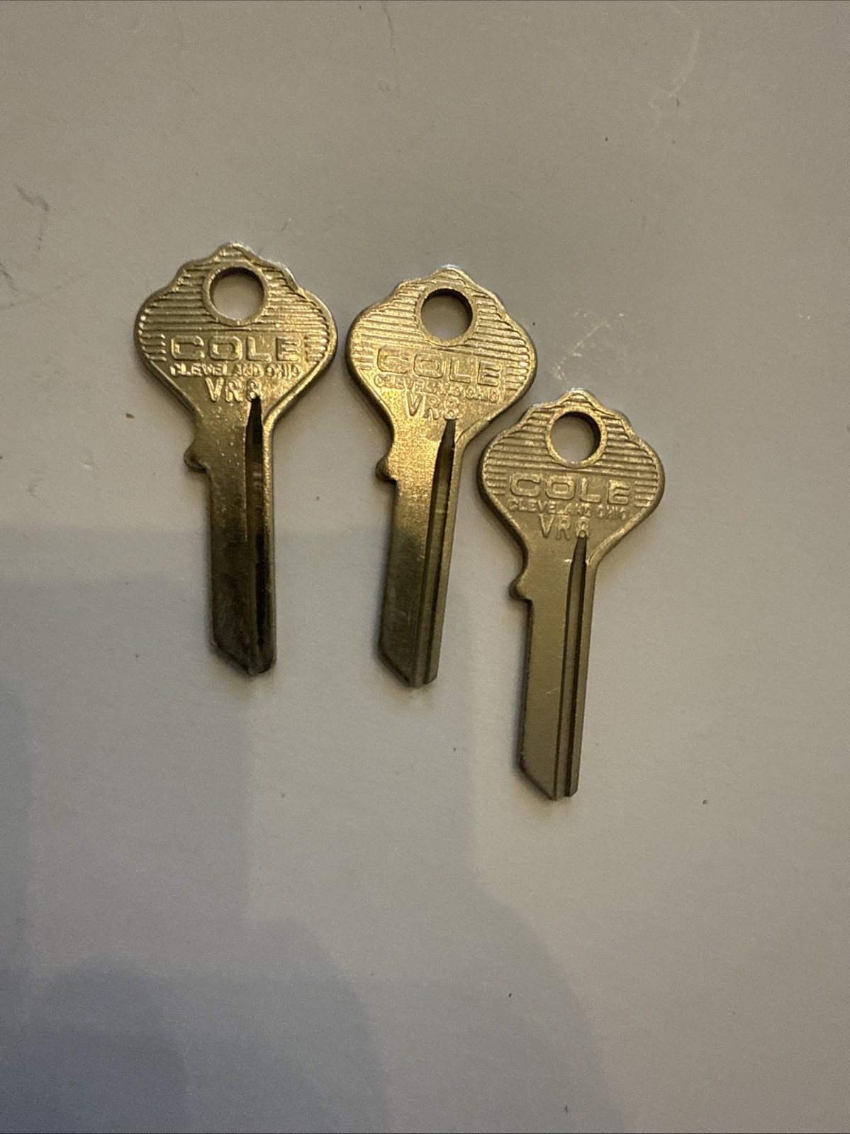 Cole National, National Key Co. brand key blanks, VR8, locksmith, Set of 3