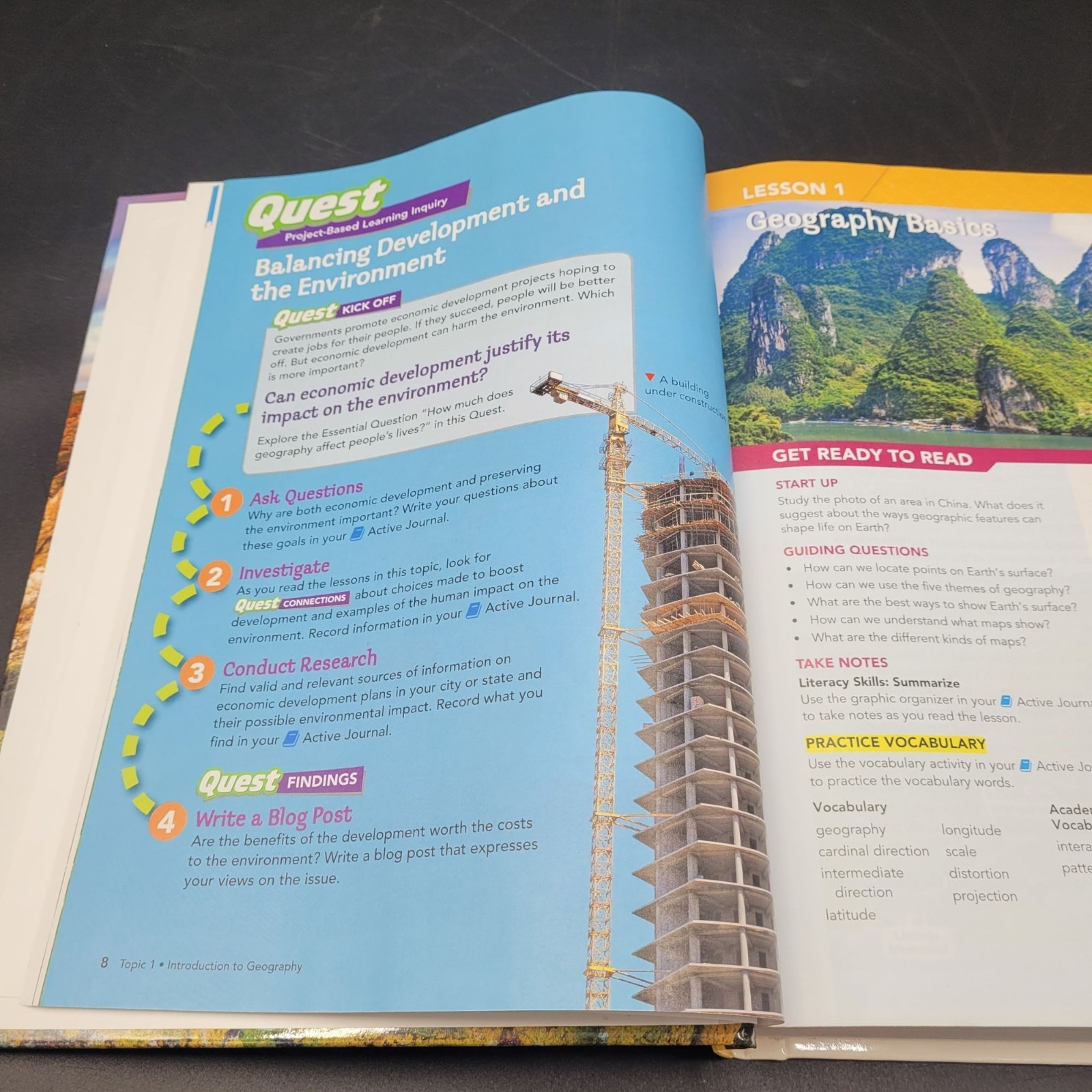 MY WORLD INTERACTIVE World Geography Middle School Textbook Multiple Available