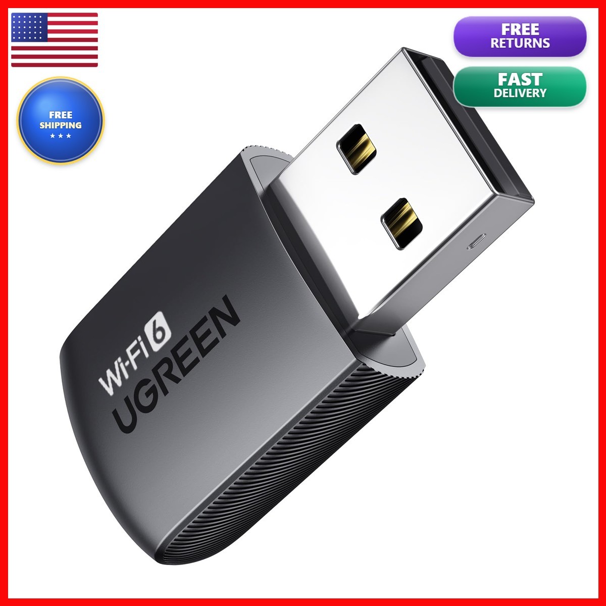 UGREEN WiFi Adapter for Desktop PC AX900 USB WiFi 6